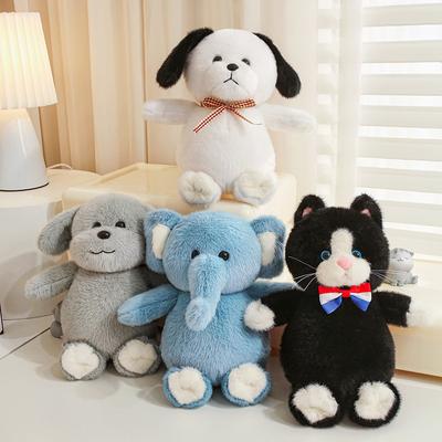 Superweiche Cartoon-Tier-Plüschpuppe Entzückender Niedlicher Elefant Hund Katze Stofftier Kinder Umarmbar Perfekte Weihnachts- Geburtstagsgeschenke