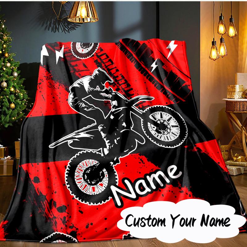 Custom Name Cartoon off-road vehicle truck Blanket Ideal Bedding Blanket Perfect for Travel, Camping, Living Rooms,Offices, Sofas, Fan Christmas gift