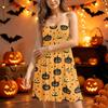 Women Casual Strapless Dress Halloween Print Sleeveless Mini Dress Summer Beachwear Party Dress