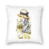 Sarah Kay Square Pillowcase Polyester Linen Velvet Creative Zip Decor Throw Pillow Case Bed Cushion Cover