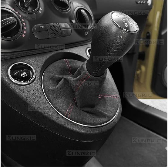 Suede For Fiat 500 2011-2024 Abarth 595 695 2016 2017 2018 2019 2020 2021 2022 2023 2024 Gear Shift Boot Manual Shifter Cover