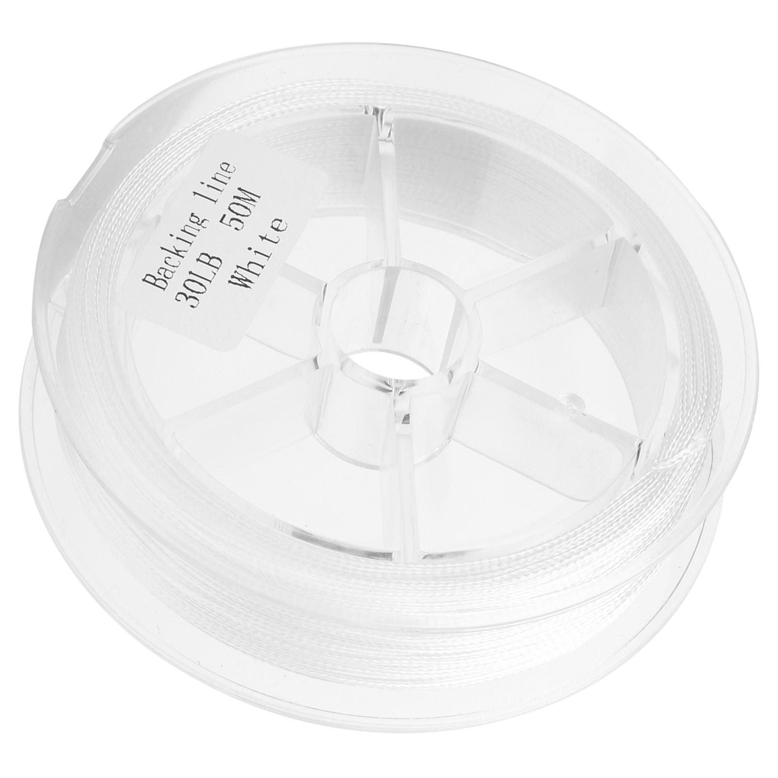 30LB 50m Fly Fishing Polyester Unwaxed Prep Line Cup Filler Huge Fight Line Fishing PartsWhite