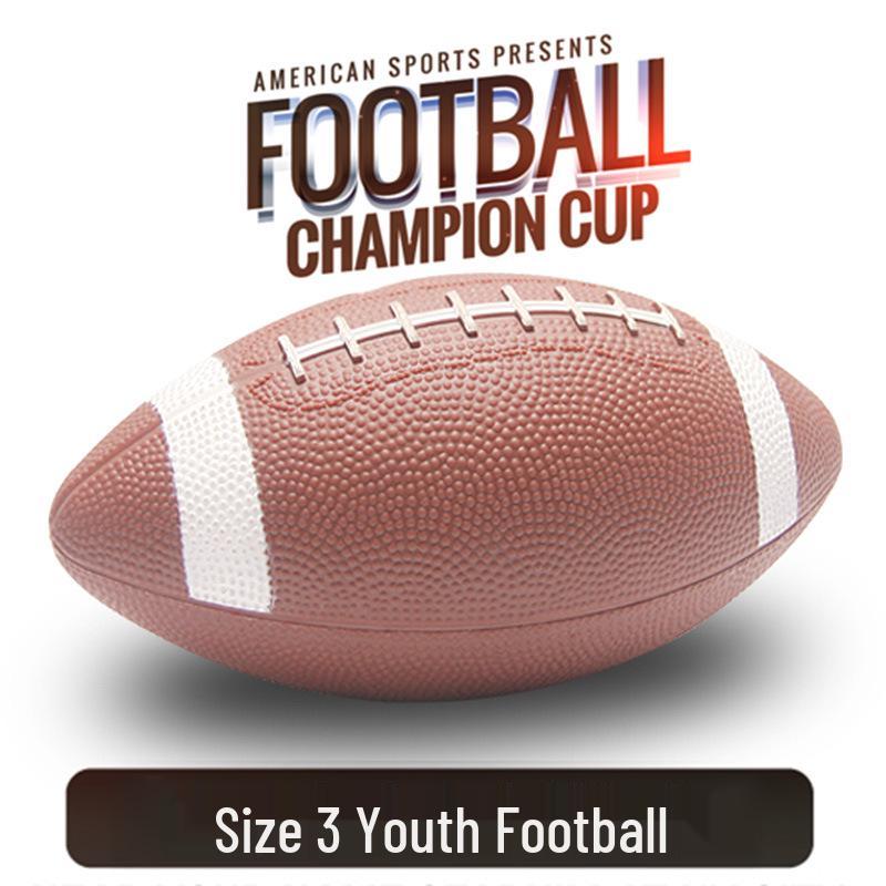 Youth Size 3 Leather Inflatable American Football for Kids & Students