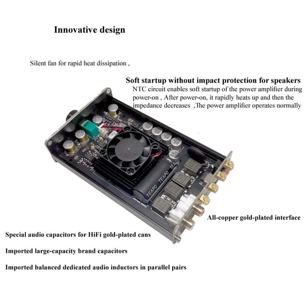 TPA3255 Digital Power Sound Car Amplifier Stereo Sound Amplifier for Home Theater Party Music 300W+300W Power Amplifier