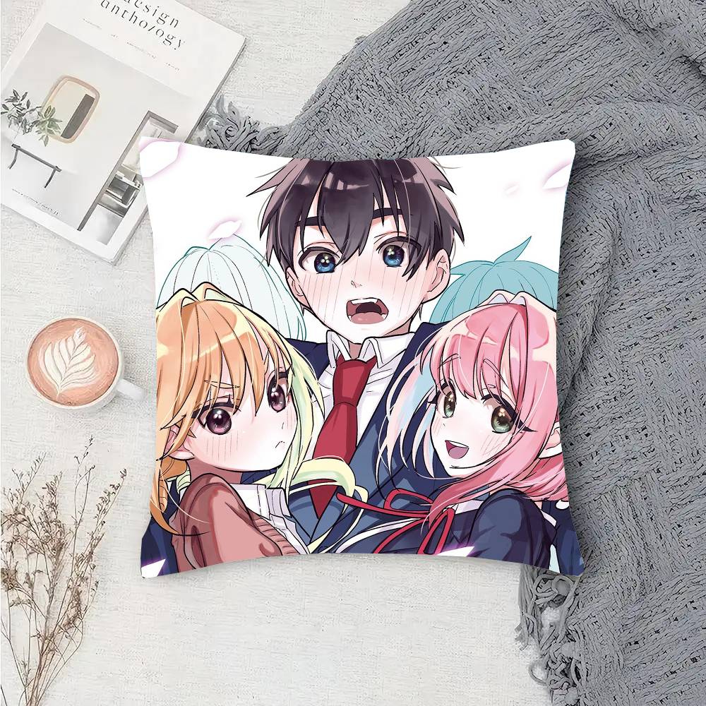 The 100 Girlfriends Who Really, REALLY Love You Anime Pillow Case Sofa Cushion Cover Room Home Decorati