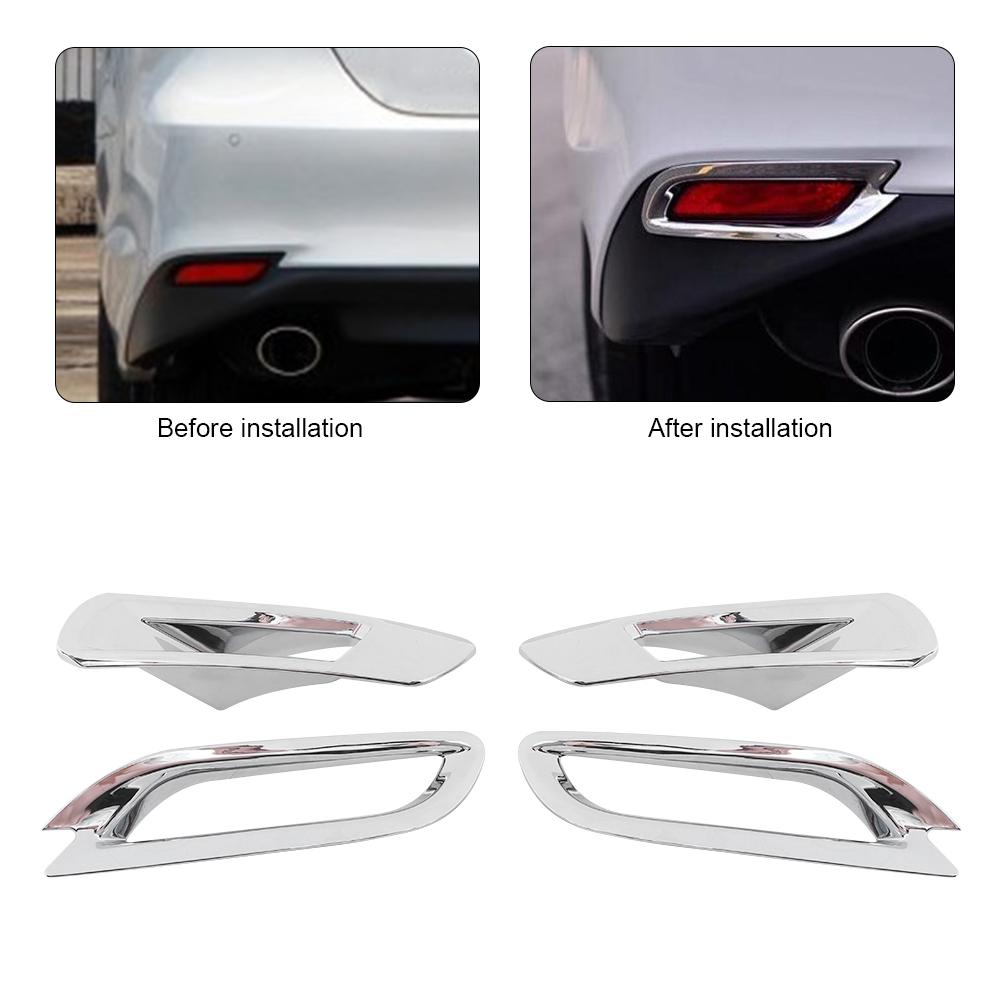 4 st Set Främre Bakre Dimljusram Lampskydd Exteriördekor Passar för Toyota Camry Hybrid 18‑20