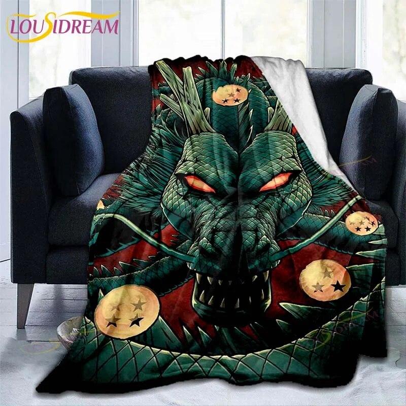 Couverture en flanelle avec personnages de dessins animés japonais célèbres, couverture polaire pour enfants, canapé, voyage, Camping