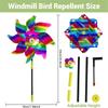 10X Bird Repellent Reflective Windmill Anti Bird Wind Spinner for Garden Orchard