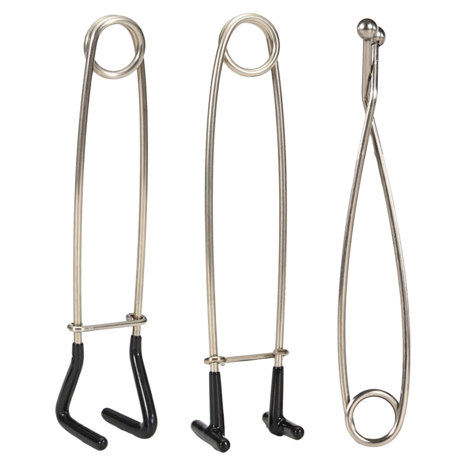 

Set of 3 Fish Mouth Spreader Fish Mouth Hook Remover for Camping Outdoor серебряный