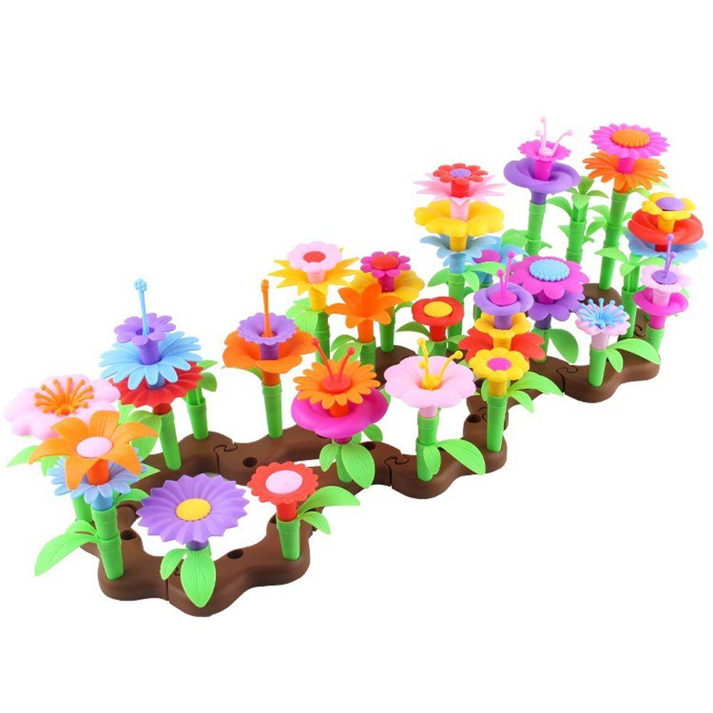 Flower Arrangement Toys Interconnecting Blocks Toys Building Garden Game Growing Flower Blocks