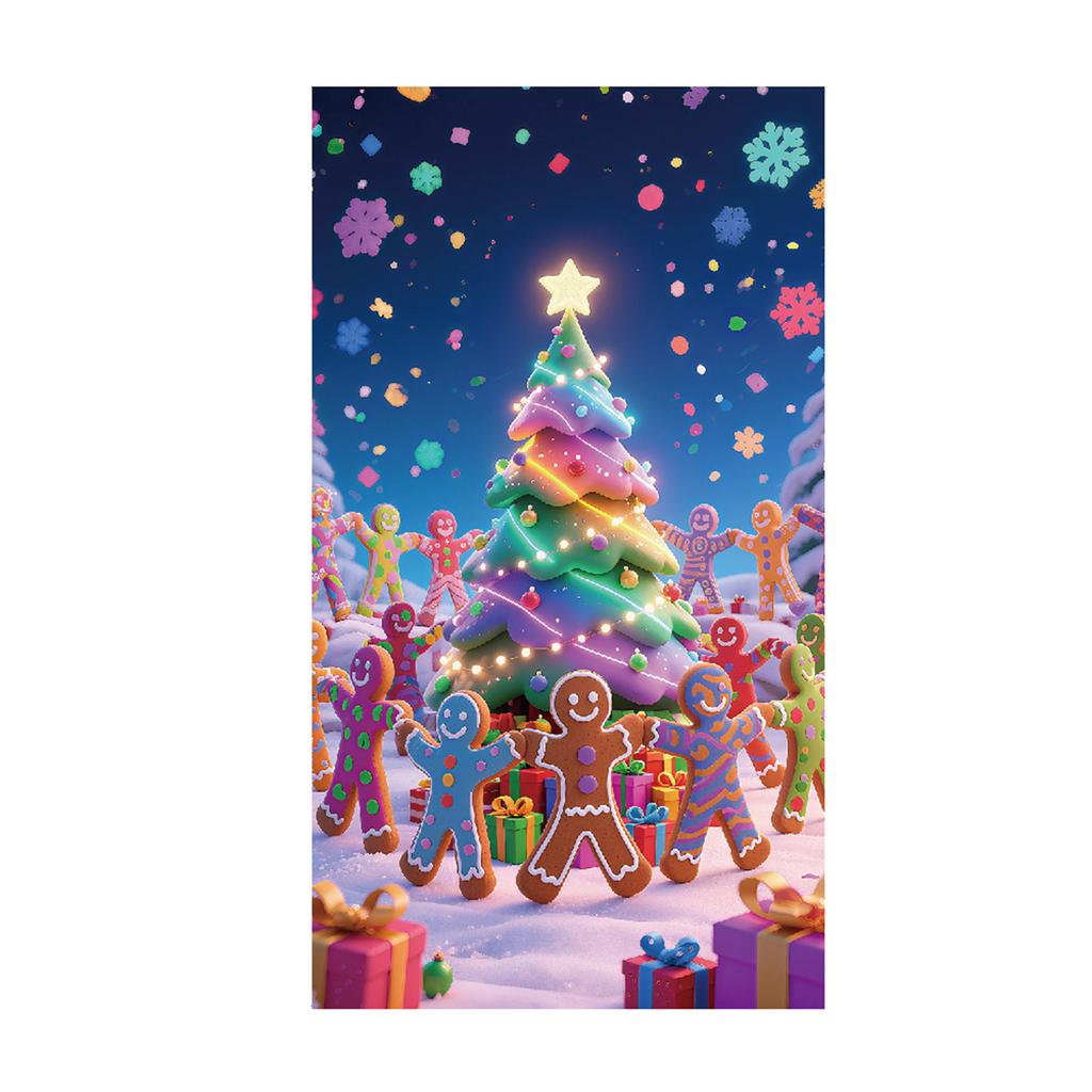 Christmas Door Curtain Background Door Decoration