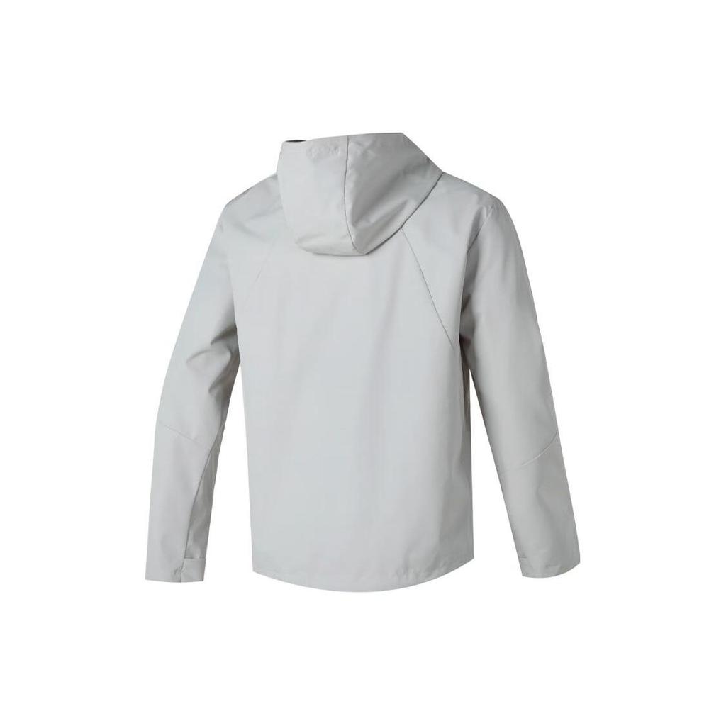 Under Armour Solid Logo Outdoor Training Running Fitness Woven Hooded Jacket Men Jacket Light-Gray 23600401-009