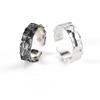 Retro Gothic Black Silver Color Irregular Metal Ring Men Vintage Y2k Aesthetics Geometry Open Rings For Women Punk Party Jewelry