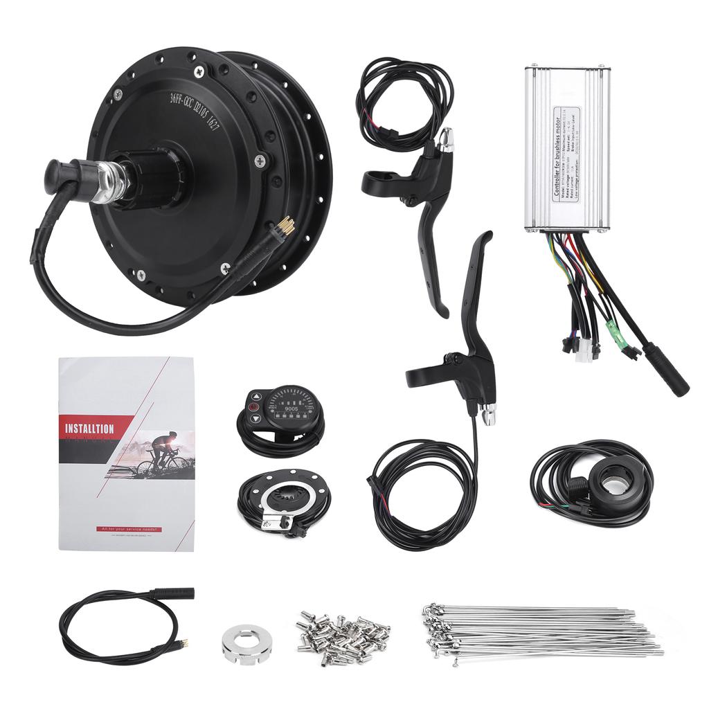 36V 500W Rear Wheel Hub Motor Electric Bicycle Conversion Kit with KT‑900S Display Meter for 12G Wheel