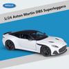 WELLY 1/24 Aston Martin DBS Superlaggera High Quality Alloy Sport Car Model Diecast Metal Track Racing Vehicle Children Toy Gift