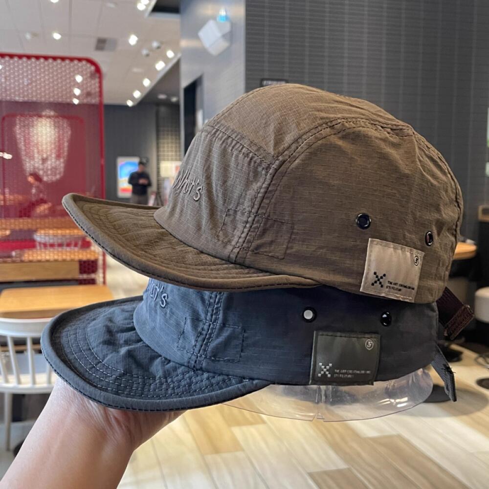 Men's 5 Panel Short Brim Vintage Embroidered Letters Baseball Cap, Quick Dry Breathable Design,For Men Camping Daily Outdoor Use