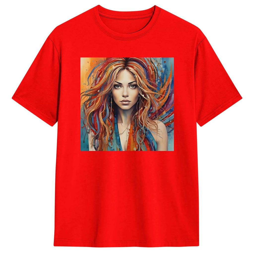 Shakiras Art T Shirt Summer 100 Cotton T Shirts For Adult Loose Tee Shirt Short Sleeves Awesome Clothing