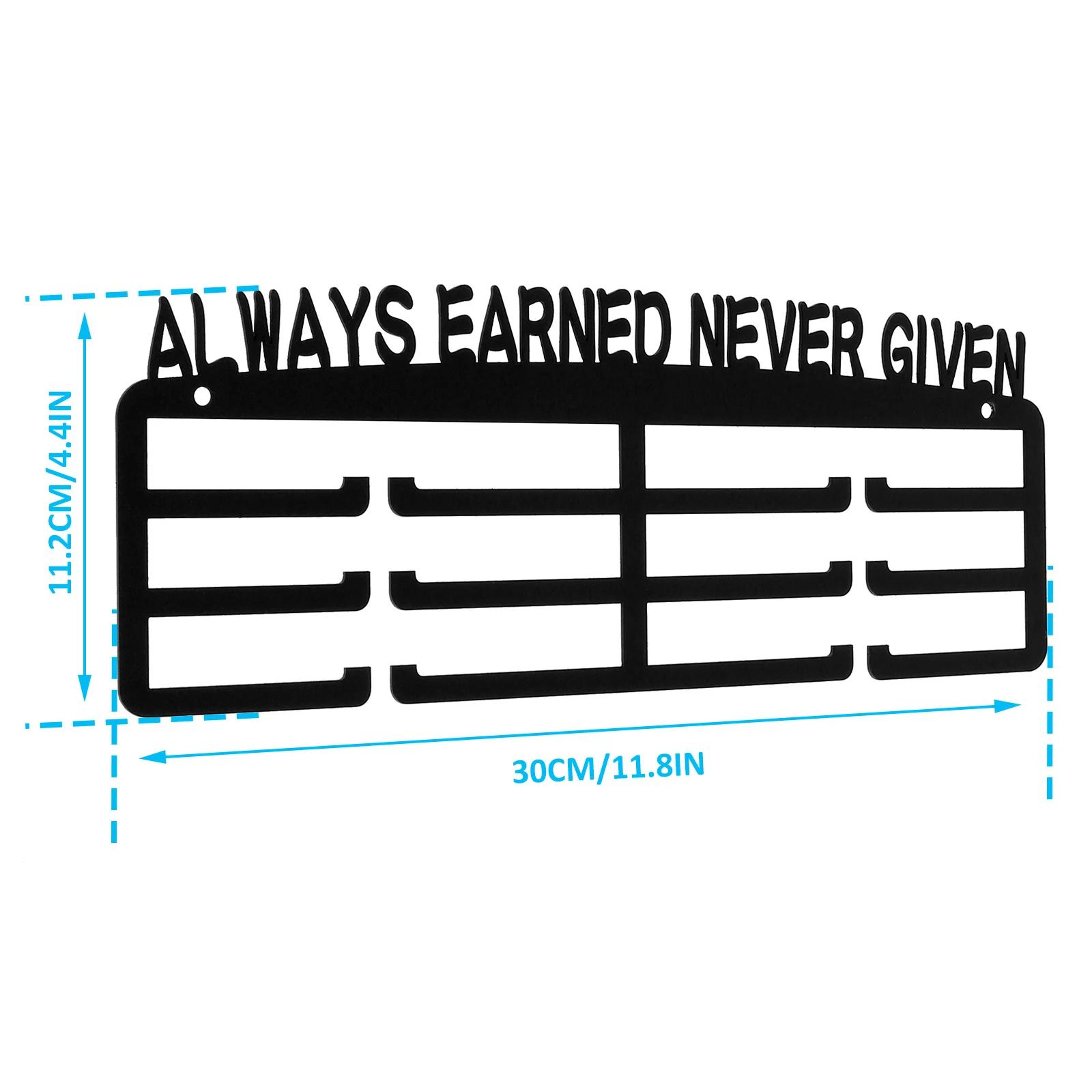 

Настенная металлическая стойка для медалей, полка для демонстрации спортивных наград по футболу с вдохновляющими словами, вешалка с защитой от ржавчины, декоративная