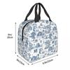 Toile De Jouy French Motif Insulated Lunch Bag for Kids School Cooler Thermal Food Box Tote Leakproof Lunch Boxes Container