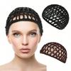1-Pack Women's Solid Color Hollow-Out Hairnet Cap | Knitted Breathable Buffet Cap, Thickened For Hair Protection, Suitable For Sleeping And Daily Wear