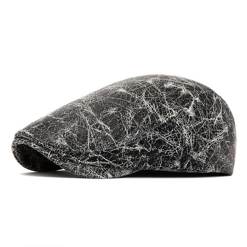 Adjustable Forward Cap Autumn Winter Men British Cap Retro Beret Warm Newsboy Cap
