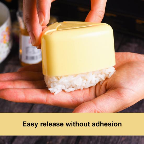 1 Set Onigiri Maker mit Mahlzeit Löffel Lebensmittelqualität PP Easy Release Antihaft DIY Dreieck Reisbällchen Sushi Herstellung Werkzeug Form Kit Bento Werkzeuge