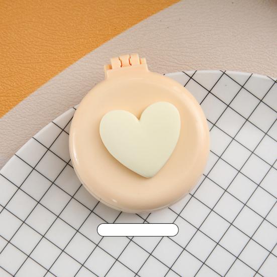 2-In-1 Mini Folding Hair Brush with Makeup Mirror Portable Travel Air Cushion Comb Women Girls Scalp Massage Detangling Brush