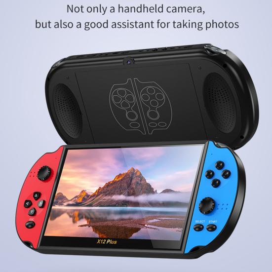7palcová ruční herní konzole X12 Plus s podporou 9 simulátorů Kamera s AV výstupem Elektronická kniha Duální joystick Přenosné děti Dospělí Přehrávač videoher