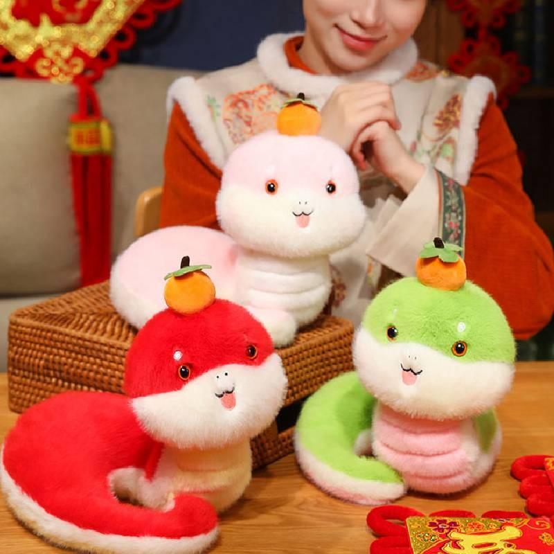 Adorable Plush Toy Snake Cute Cartoon Figurine For New Year Gifts Perfect For Celebrations