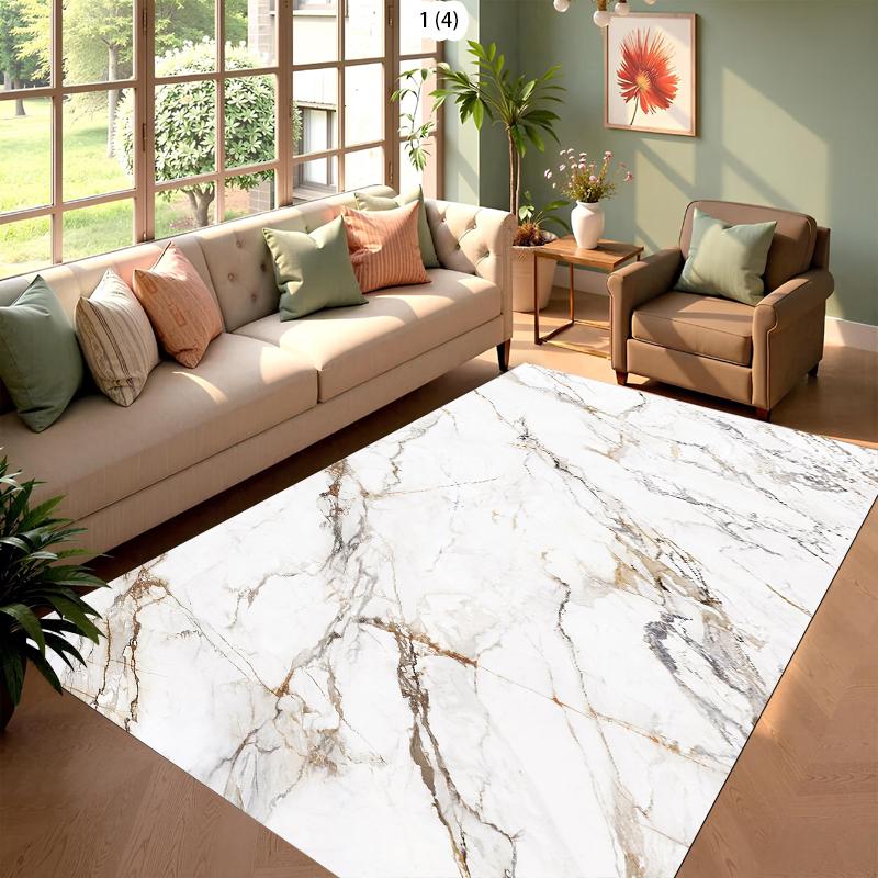 3D Marble Texture Carpet Mat Rug Home Decoration Living Room Bedroom Floor Decor Natural Stone Art Luxury Style Non Slip Rugs