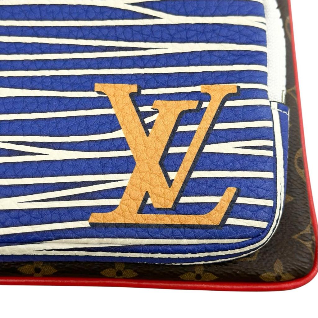 Louis Vuitton Patchwork Monogram M69690 Clutch Bag Brown Mens Used