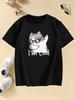 I Am Cool Cat Graphic Kids Tshirts Summer Short Sleeve Tees Cartoon Boys Girls Clothes Kawaii Kitten Tops Y2K Tshirt