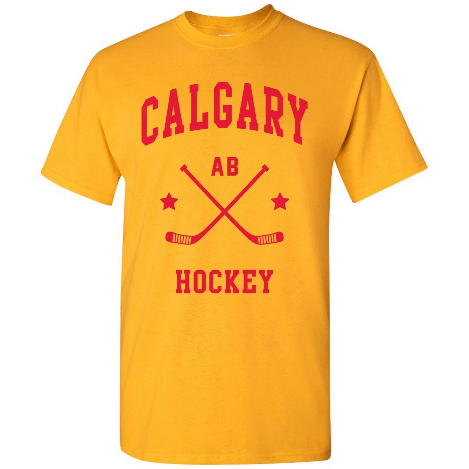 Calgary Classic Hockey Arch Basic Cotton T-Shirt 3XL