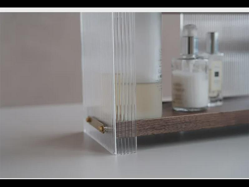 Organizzatore di Lusso in Acrilico per Cosmetici per Lavandino del Bagno o Scrivania