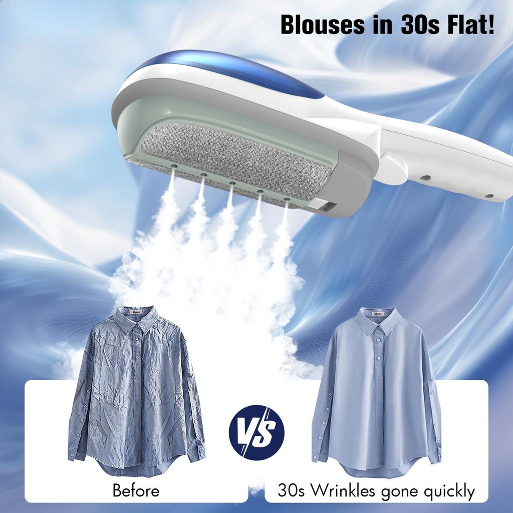 Handheld Steam Iron Portable Steam Wrinkle Remover for Home Office and Travel with Efficient Heating Garment Steamer