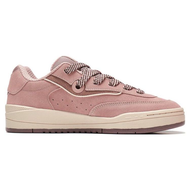 Li Ning Gos 2000 Leather Professional Skateboarding Shock Absorbing Wear Resistant Low Top Skate Shoes Men Skate Shoes New-Mist-Rose-Pink AEPT001-2