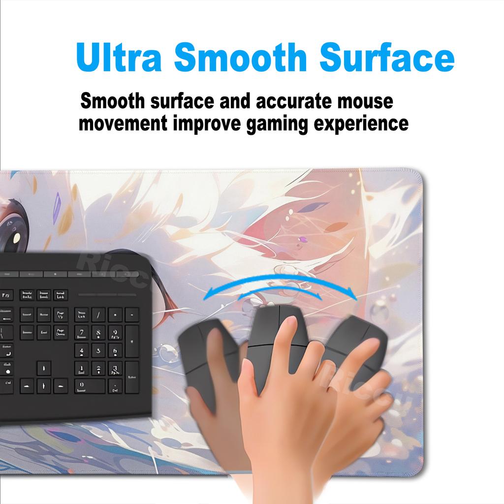 Mouse Pads Anime Gaming Aesthetics Cartoon Cat Pattern Keyboard Rubber Rugs Offices Accessories Professional Mats Free Shipping