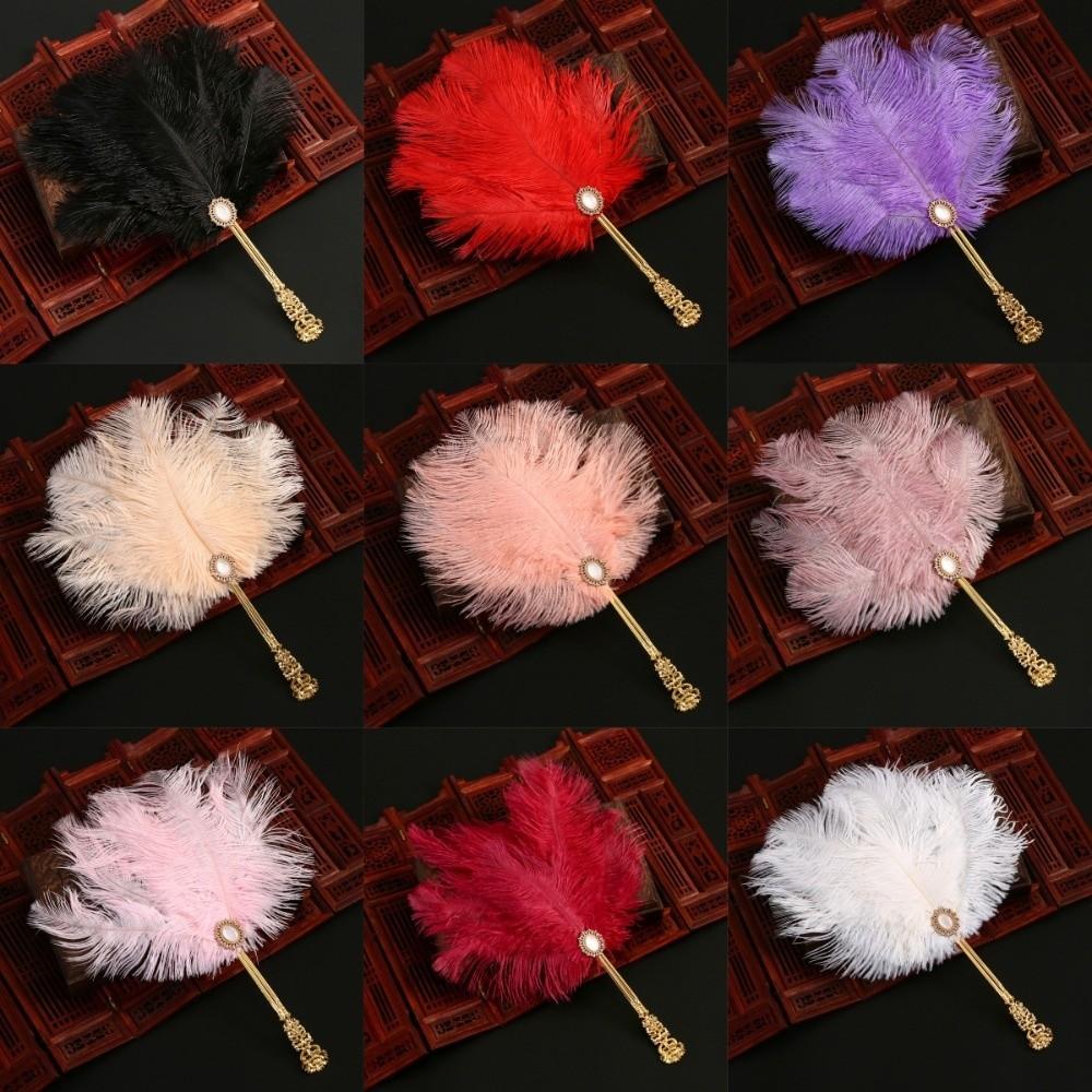 Cosplay Props Decorative Craft Fan Feather Crafts Cheongsam Dance Props Feather Fan  Fan Gift