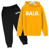 Marka Balr Dres Dziecięcy Chłopcy Dziewczynki Bluza Spodnie Dresowe Zestaw Dwuczęściowy Wiosna Jesień Zestawy Dziecięce z Kapturem Modne Casualowe Bluzy z Kapturem