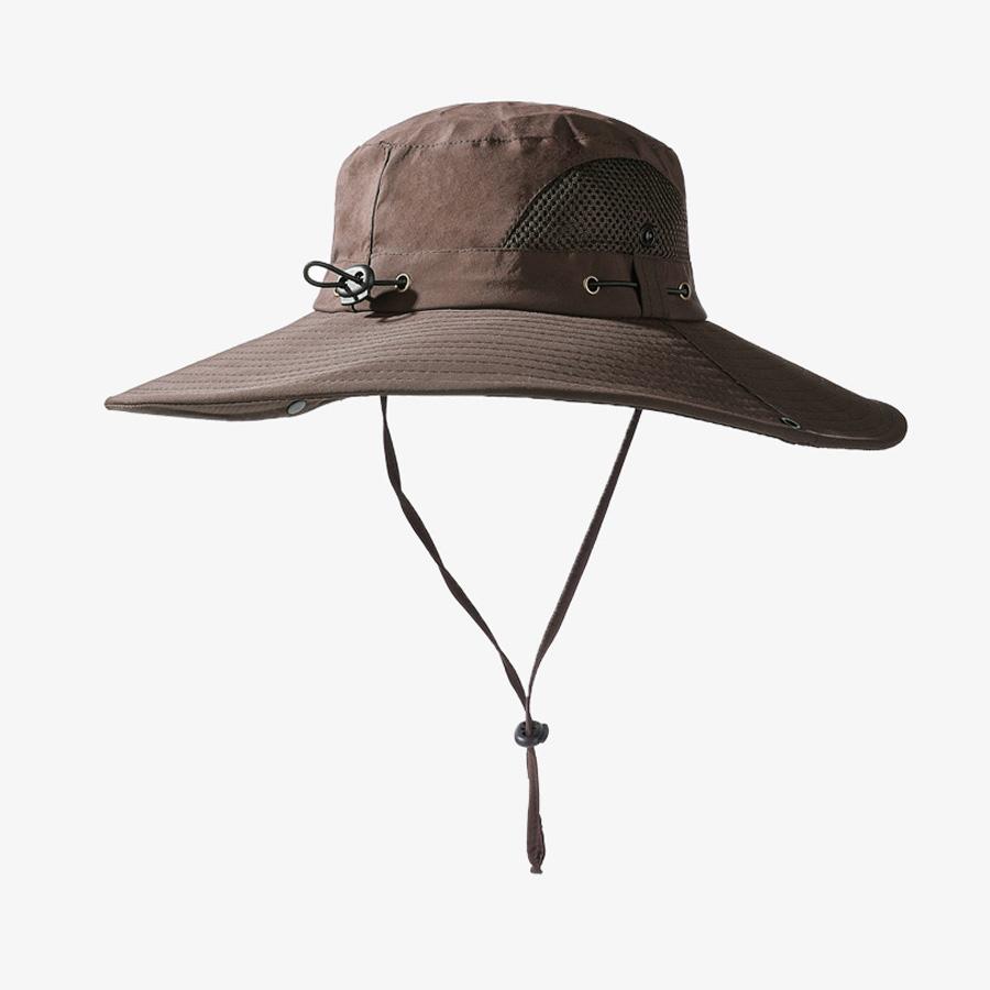 Summer Big Brim Breathable Sunscreen Fisherman Hat Men's Outdoor Mountaineering Fishing Hat Sunshade Hat