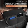 For Tesla Model 3 Highland / Model Y Juniper Leather Car Center Console Armrest Box Pad Protection Cushion With Storage Function