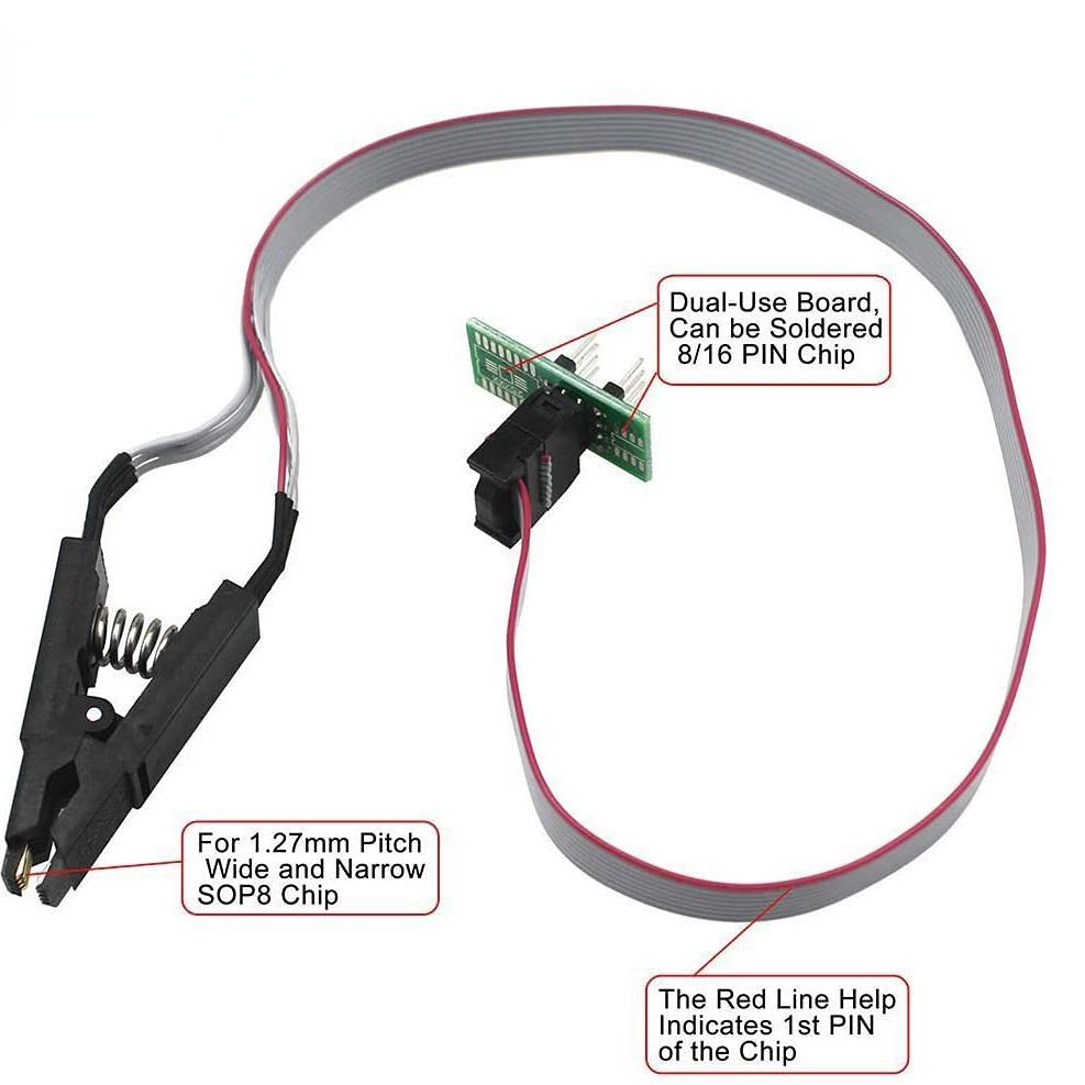 Original CH341A 24 25 Series BIOS USB Programmer Module + SOIC8 SOP8 Test Clip For 93CXX / 25CXX / 24CXX