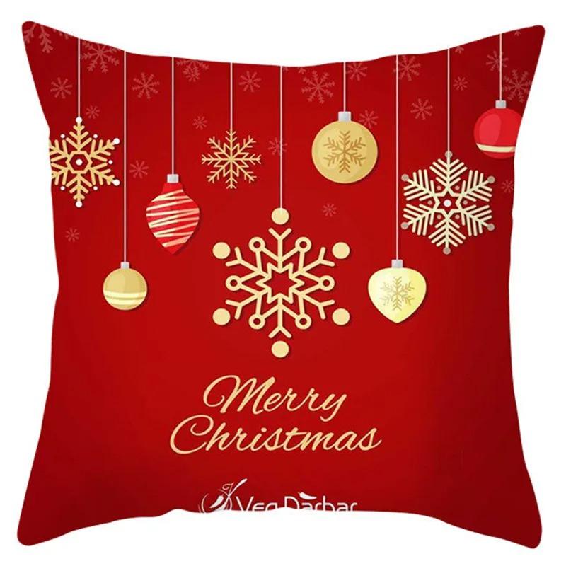 Christmas Themed Pillowcases Car Ornaments Office Santa Claus Living Room Sofa Home Pillowcases
