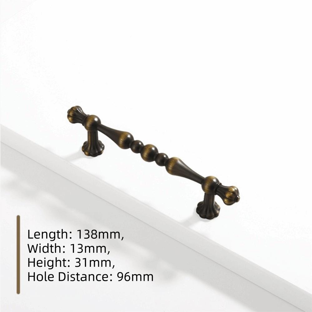 Zinc Alloy Cabinet Door Handle Light Luxurious French Style Wardrobe Door Handle High-end Solid Antique Kitchen Cupboard Pull