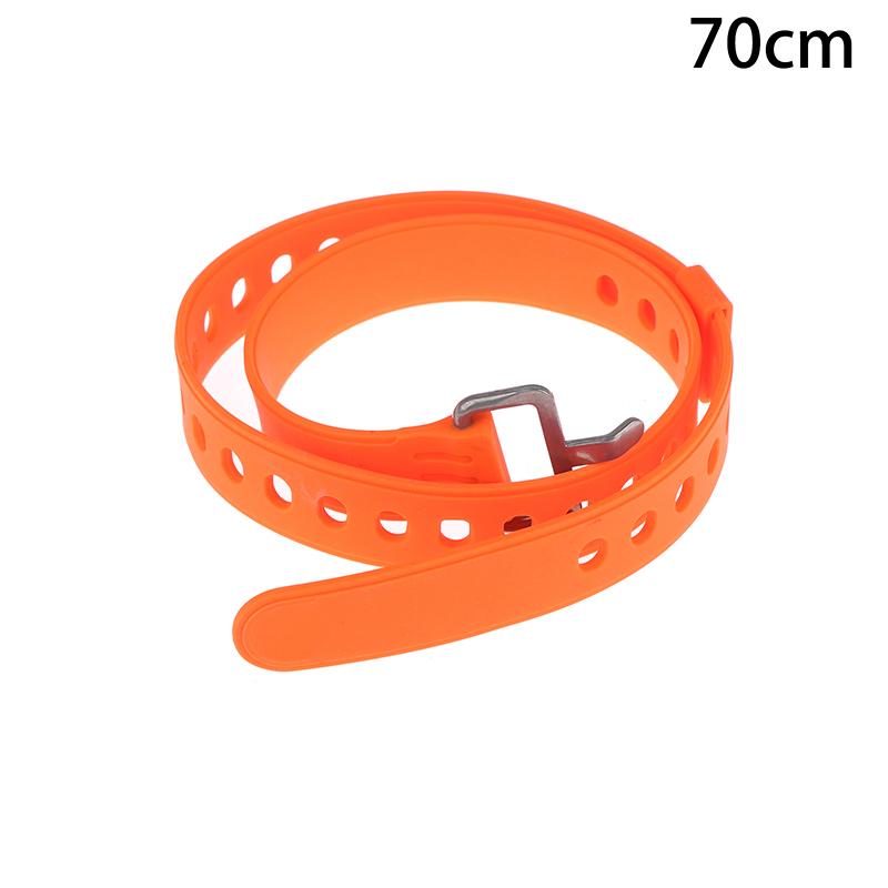Travel Compact Tied Belt Durable Silicone Fixed Cargo Tie Down Luggage Lash Belt Strap Camping Hiking Cargo Storage Belt Buckle
