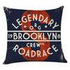 Vintage Classic American English Letters Linen Pillow Covers Bar Sofa Red Double Bed Cushions Covers 40X40 45X45 Home Decor