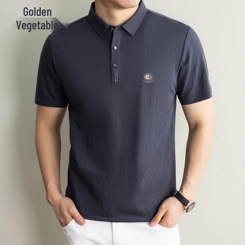 Men s Summer Cool-Feel Cotton Linen Polo T-Shirt 3XL