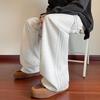 Cotton Sweatpants Men's Autumn New Webbing Splicing Hong Kong Style Loose Straight Wide-leg Casual Trousers