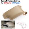 Beige PU Leather Armrest Center Console Lid Cover for BMW E46 3 Series 1999-2004