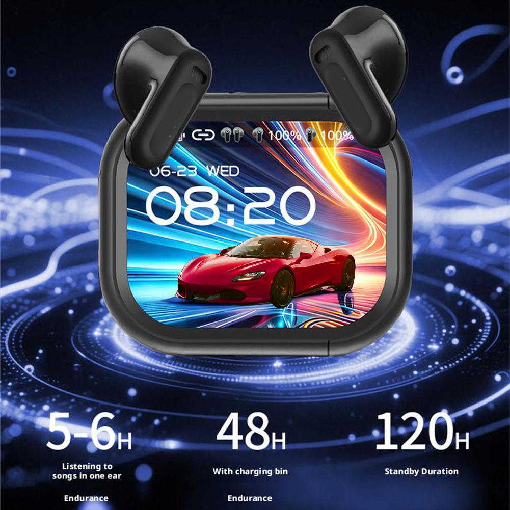 Ohrhörer Bluetooth V6 TWS Sportliche kabellose Kopfhörer KI-Übersetzer In-Ear-Ohrstöpsel mit Geräuschunterdrückung Mikrofon für Fitnessstudio Laufen Reisen